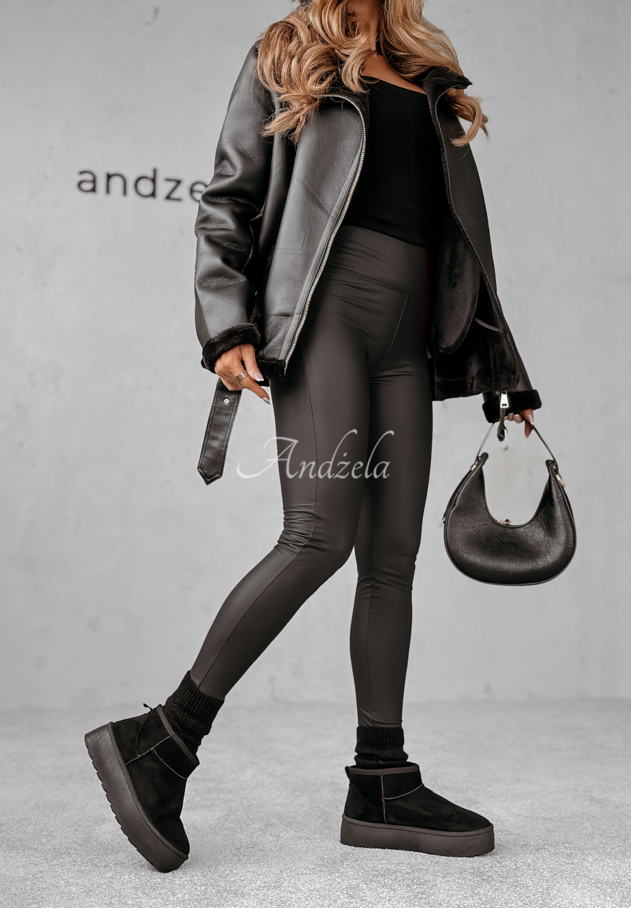 Lederleggings Veridian II Schwarz