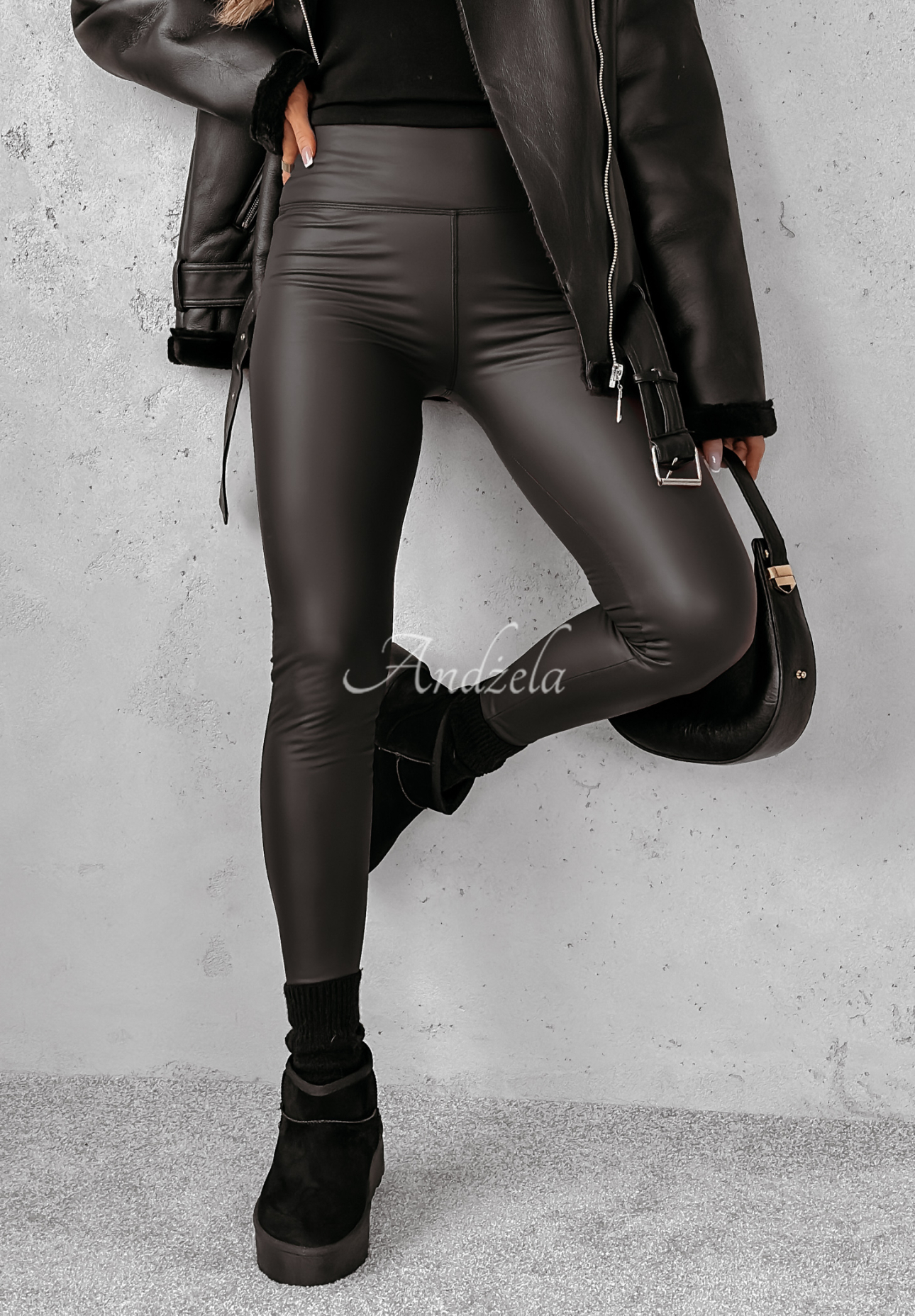 Lederleggings Veridian II Schwarz