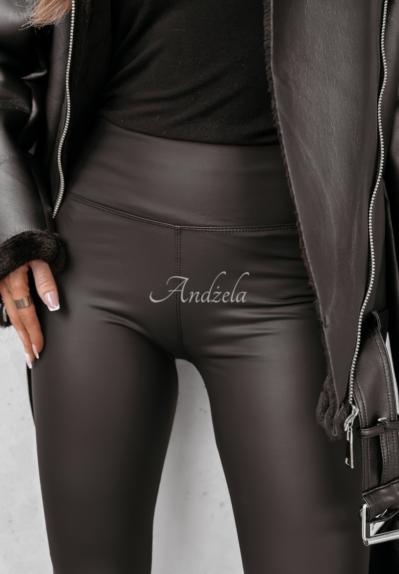 Lederleggings Veridian II Schwarz