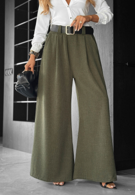 Stoffhose wide leg Need Coffee Khaki