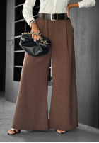 Material Hose wide leg Need Coffee Schokoladenbraun