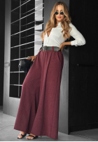 Material Hose wide leg Need Coffee Burgund