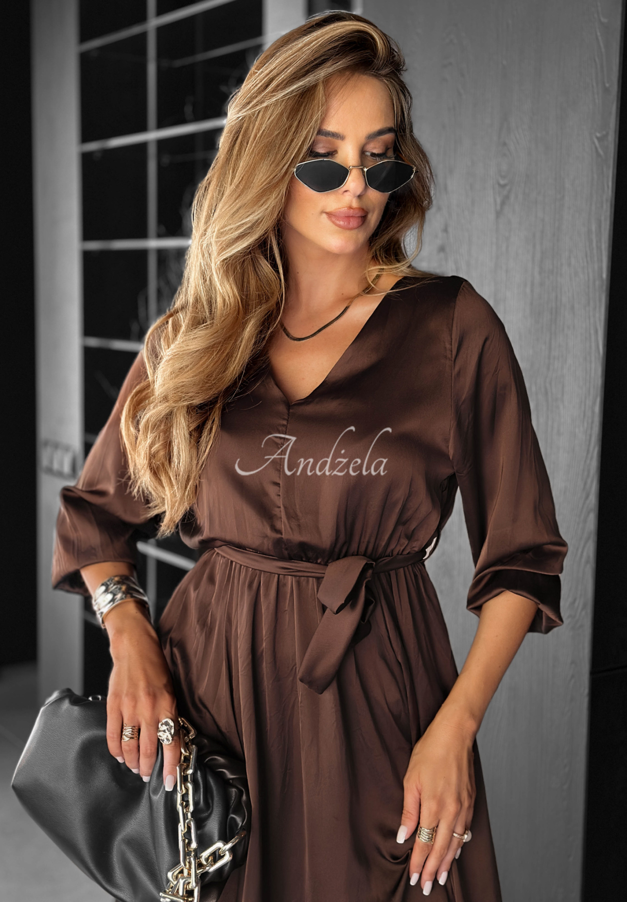 Midi-Kleid Forget Me Not Schokoladenbraun