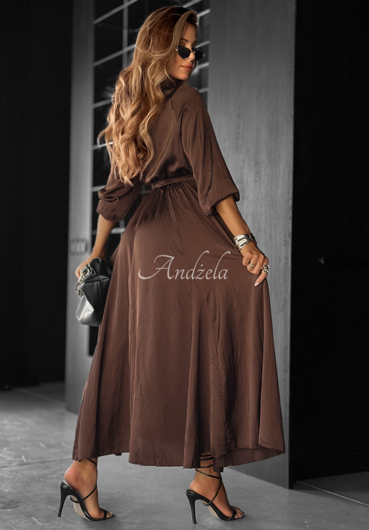 Midi-Kleid Forget Me Not Schokoladenbraun
