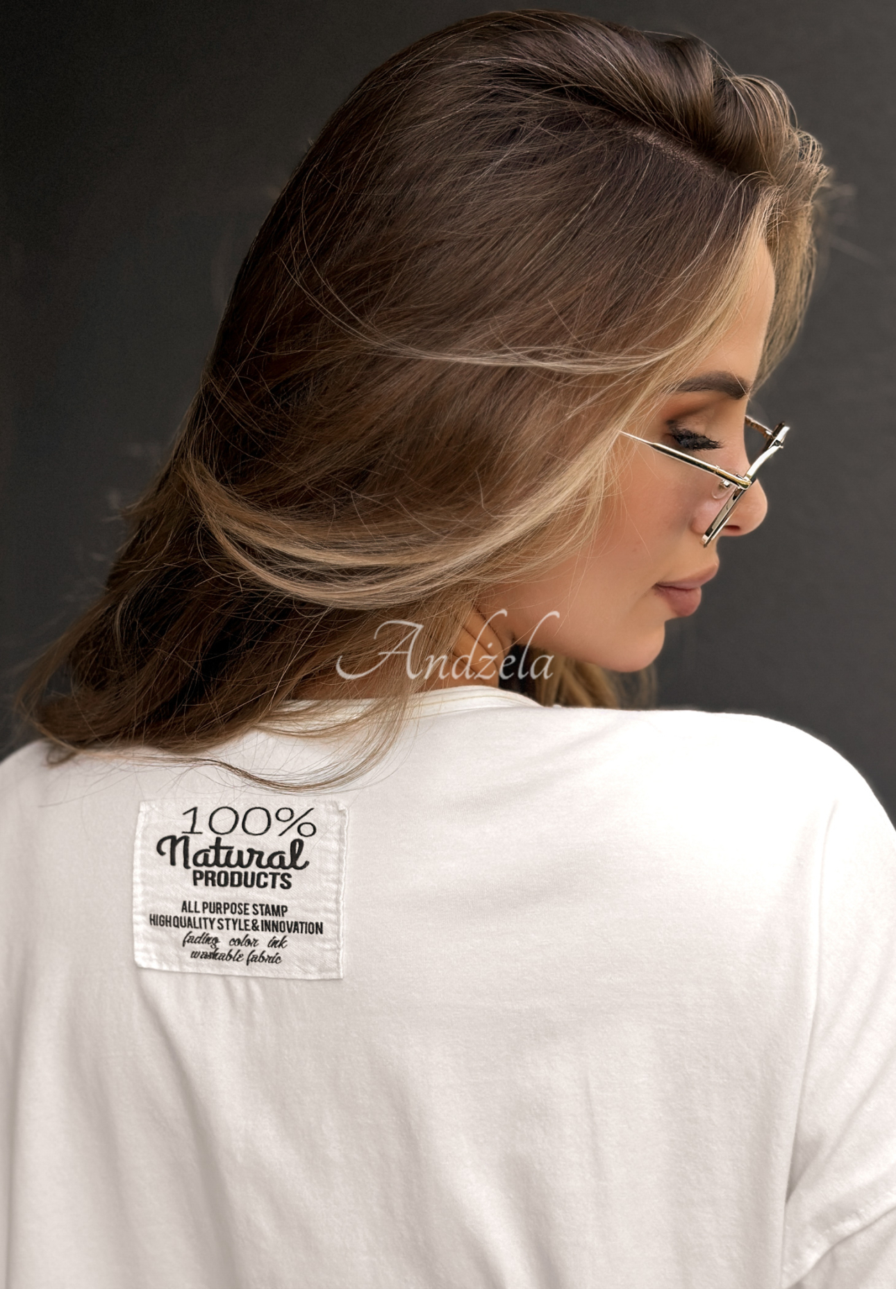 Bluse mit V-Ausschnitt Lucky Dream Ecru