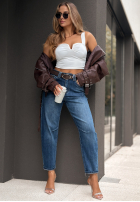 Hose Jeans z paskiem Calm But Crazy Blau