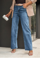 Hose Jeans wide leg z paskiem Talk To Me dunkelblau
