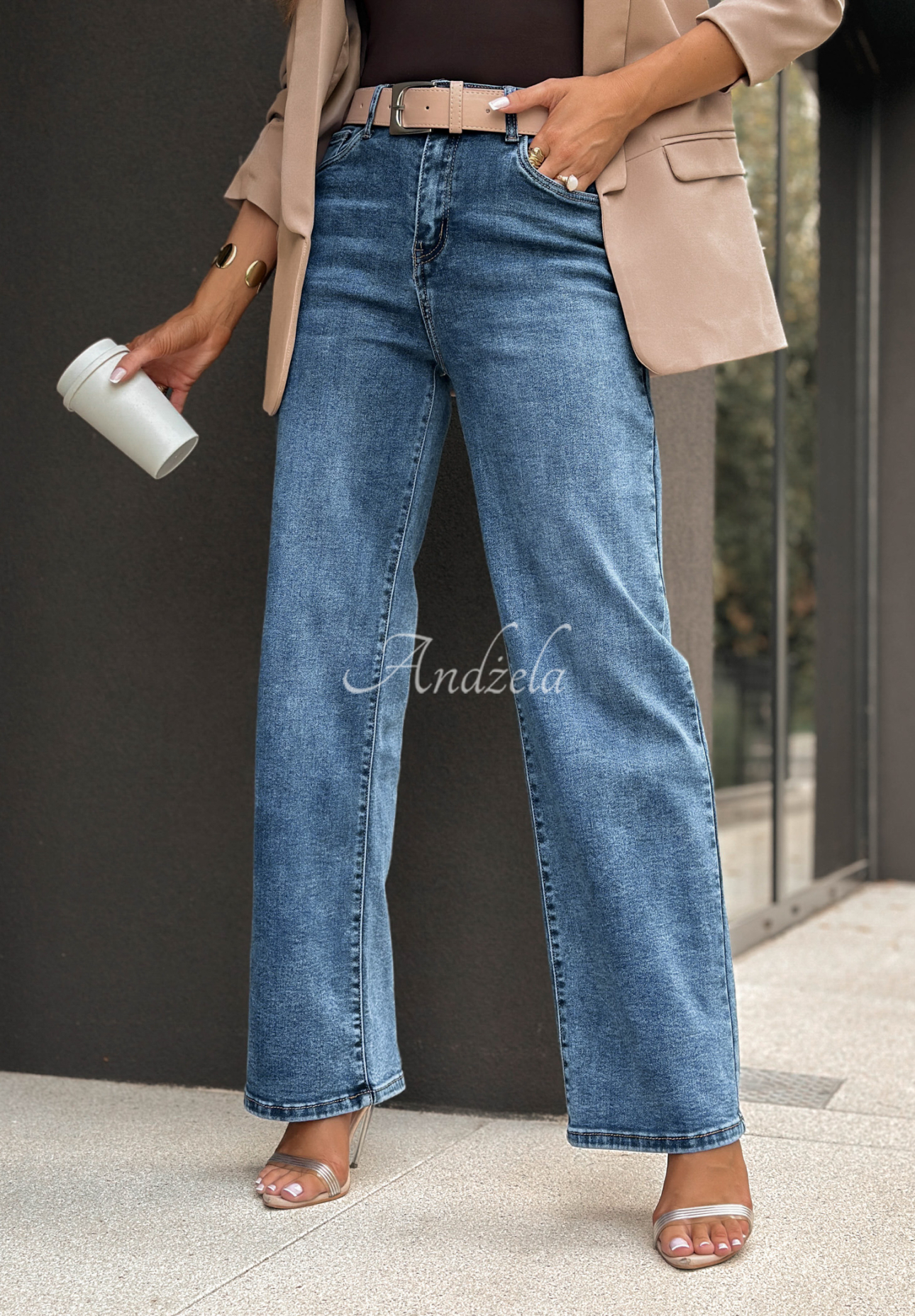 Jeanshose wide leg Talk To Me dunkelblau