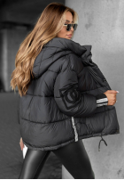 Pikowana Jacke Mit Muster Just Guessing Schwarz