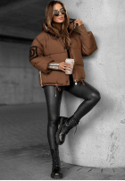 Pikowana Jacke Mit Muster Just Guessing Schokoladenbraun