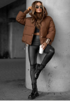 Pikowana Jacke Mit Muster Just Guessing Schokoladenbraun