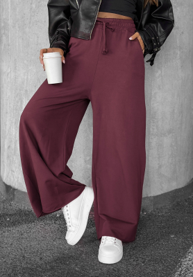 Stoffhose wide leg Trust The Moment Burgund