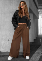 Material Hose wide leg Listen Me Schokoladenbraun