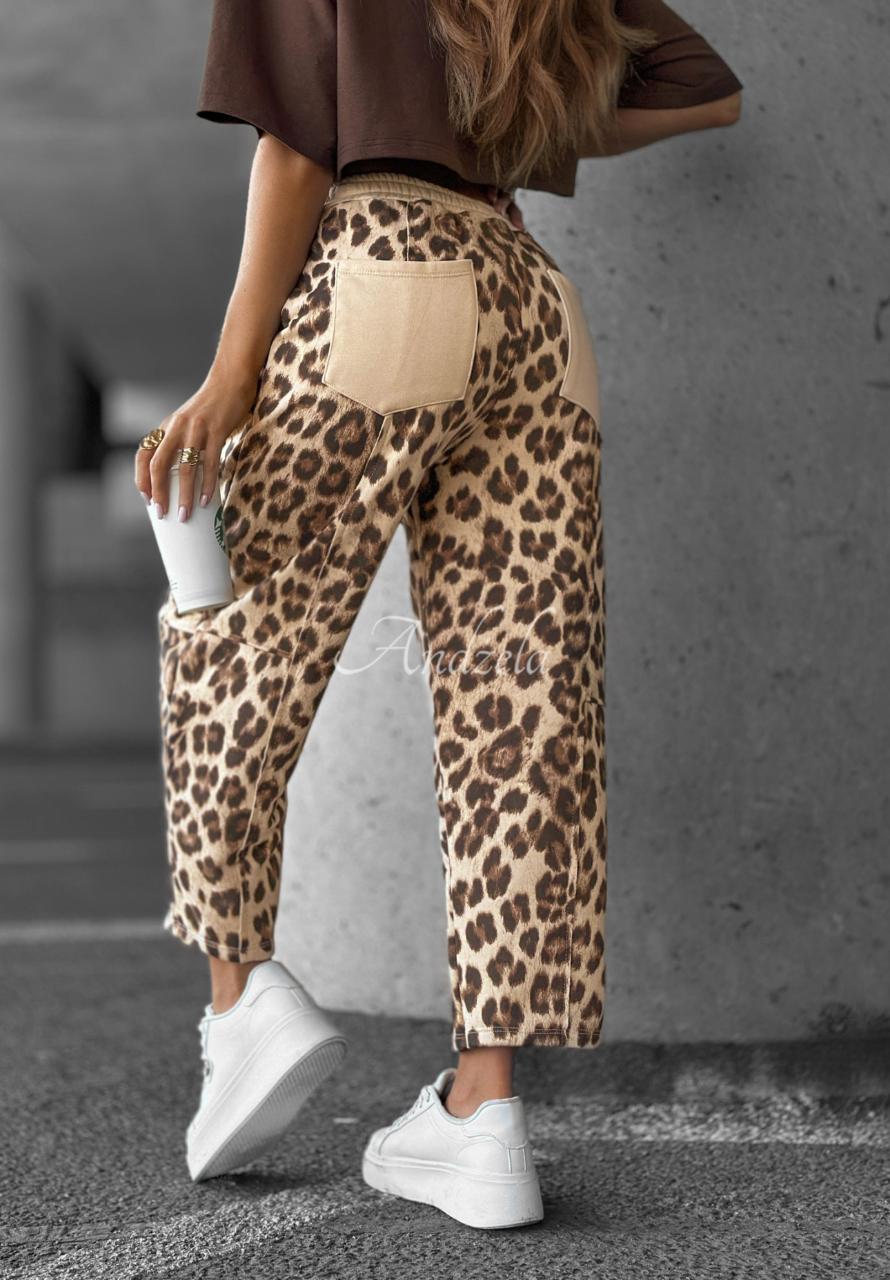 Jogginghose mit Leopardenmuster Under Control Beige