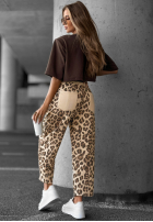 Hose dresowe w panterkę Under Control Beige