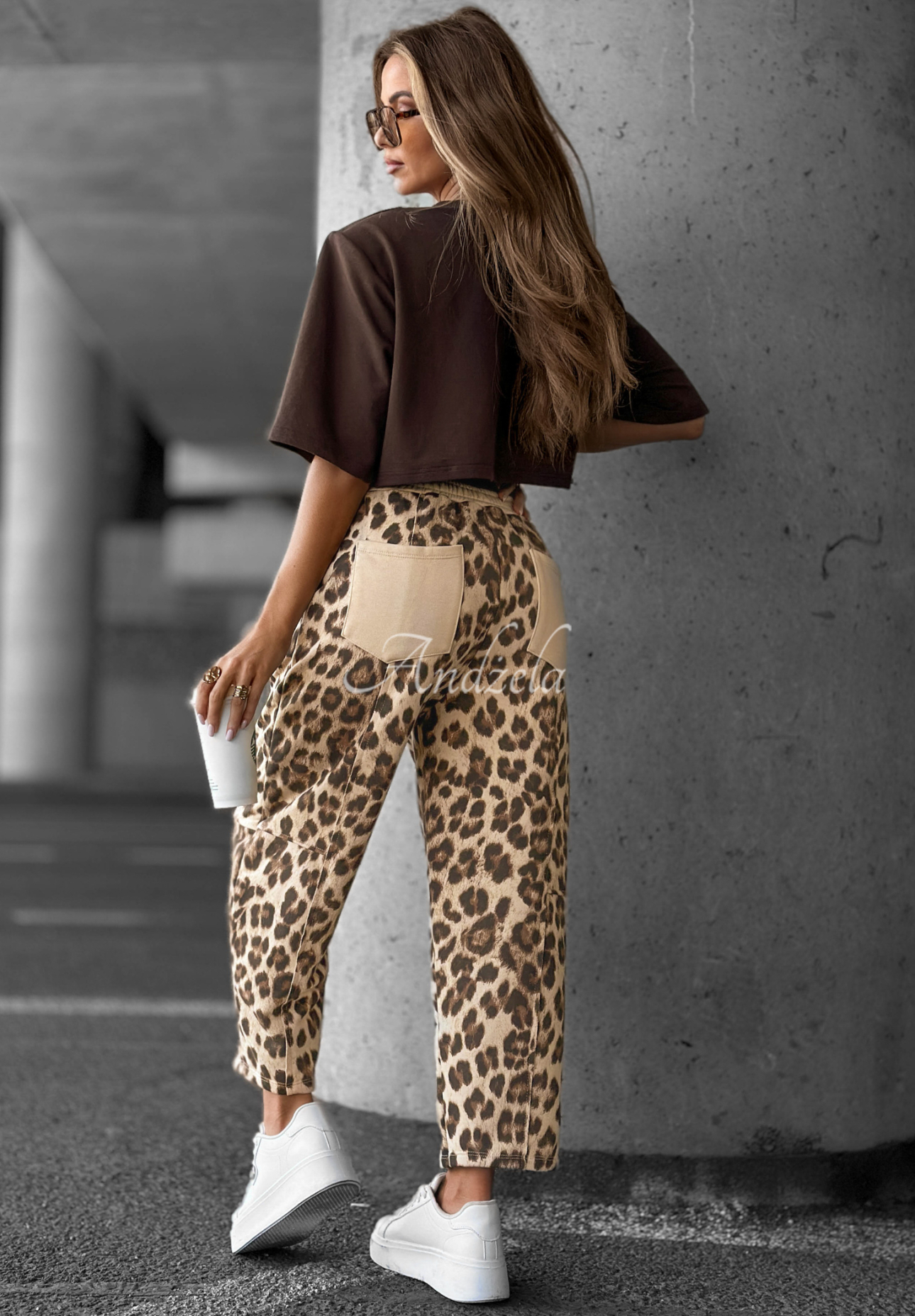 Jogginghose mit Leopardenmuster Under Control Beige
