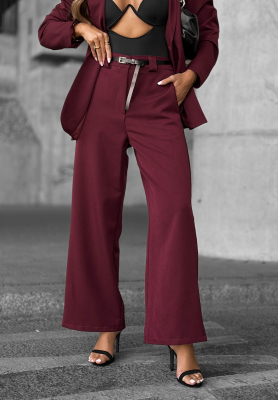 Elegante Hosen wide leg Until You Ask Burgund