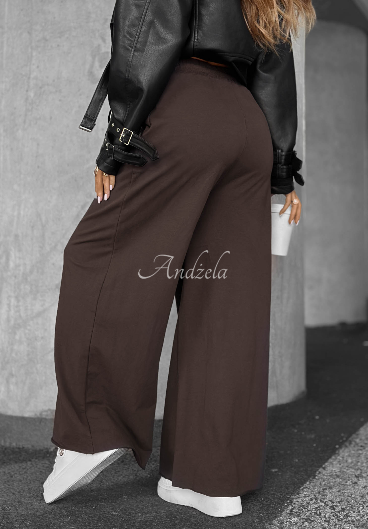 Stoffhose wide leg Trust The Moment Schokoladenbraun