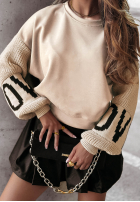 Sweatshirt Lovely Sleeves Hell Beige