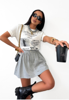 T-Shirt z nadrukiem La Milla The Business Times Weiß