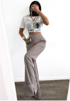 T-Shirt z nadrukiem La Milla The Business Times Weiß