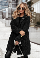 Mantel Pelz Touch Of Cold Schwarz