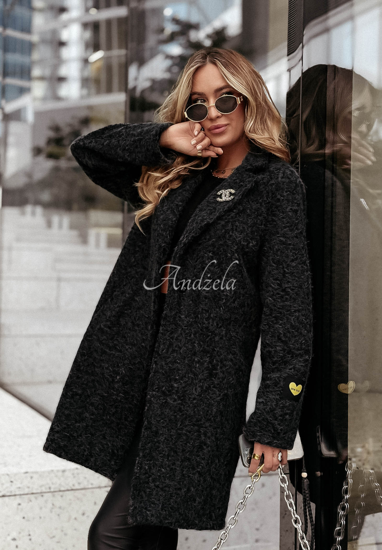 Lammfellmantel Touch Of Cold Schwarz