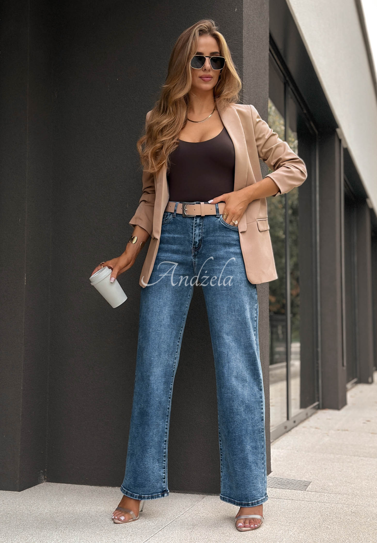Klassischer Blazer Premium Latte