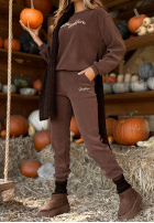 Set sztruksowy Sweatshirt i Hose Finding Me Schokoladenbraun