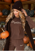Set sztruksowy Sweatshirt i Hose Finding Me Schokoladenbraun