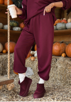 Sweat Set Sweatshirt i Hose Winning Quietly Burgunderrot
