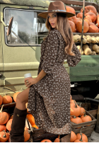 Kwiecista Kleid Florists Dream Schokoladenbraun