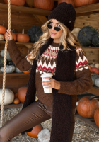 Pullover Mit Muster Lone Pine Schokoladenbraun