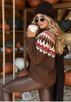 Pullover Mit Muster Lone Pine Schokoladenbraun