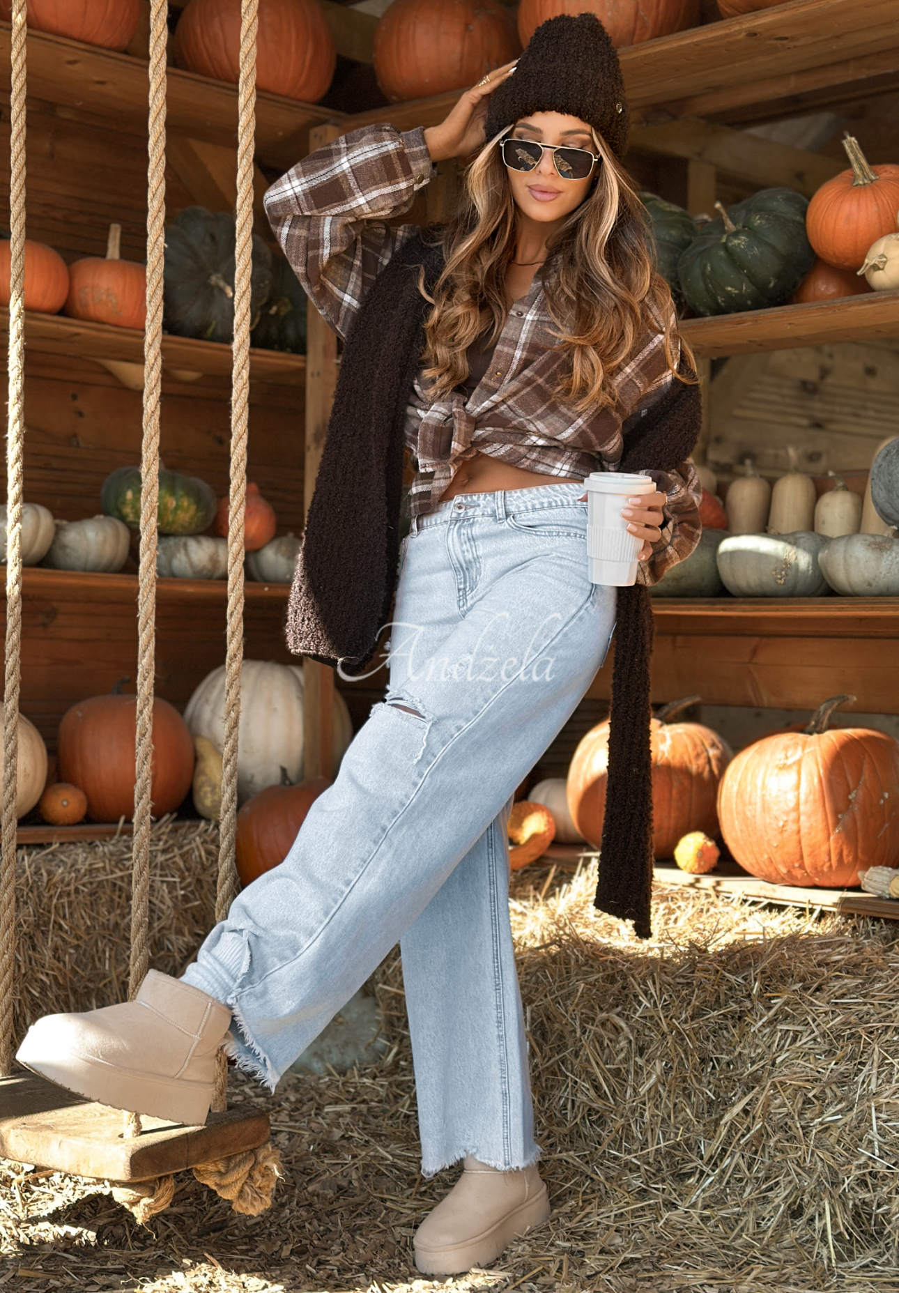 Jeanshose wide leg Not My Type Blau