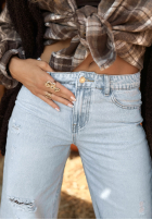 Hose Jeans wide leg Not My Type Blau