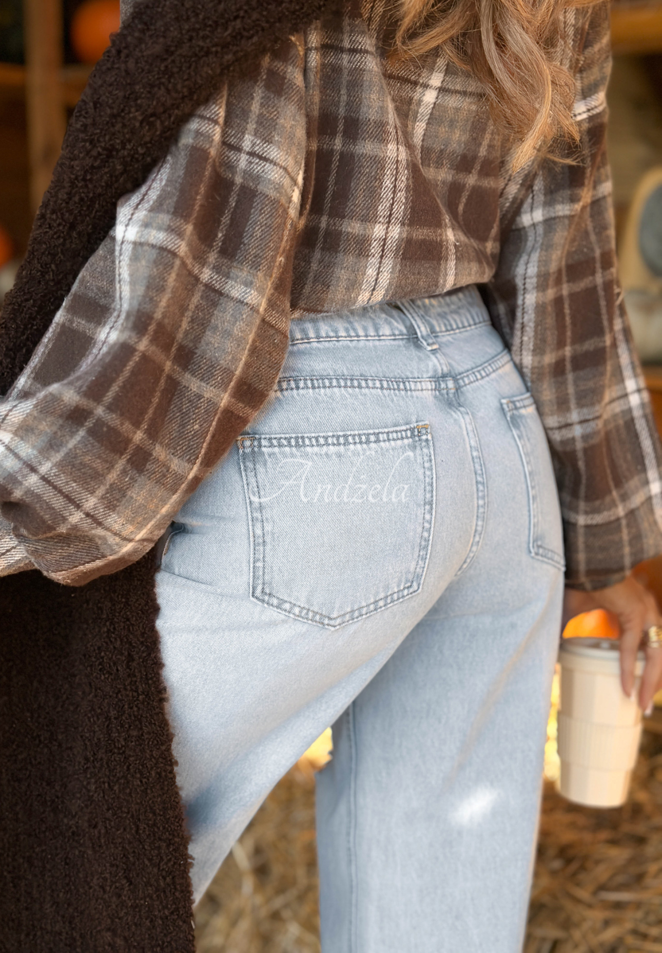 Jeanshose wide leg Not My Type Blau