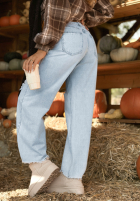 Hose Jeans wide leg Not My Type Blau