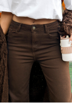 Hose Jeans wide leg I’m Fine Now Schokoladenbraun