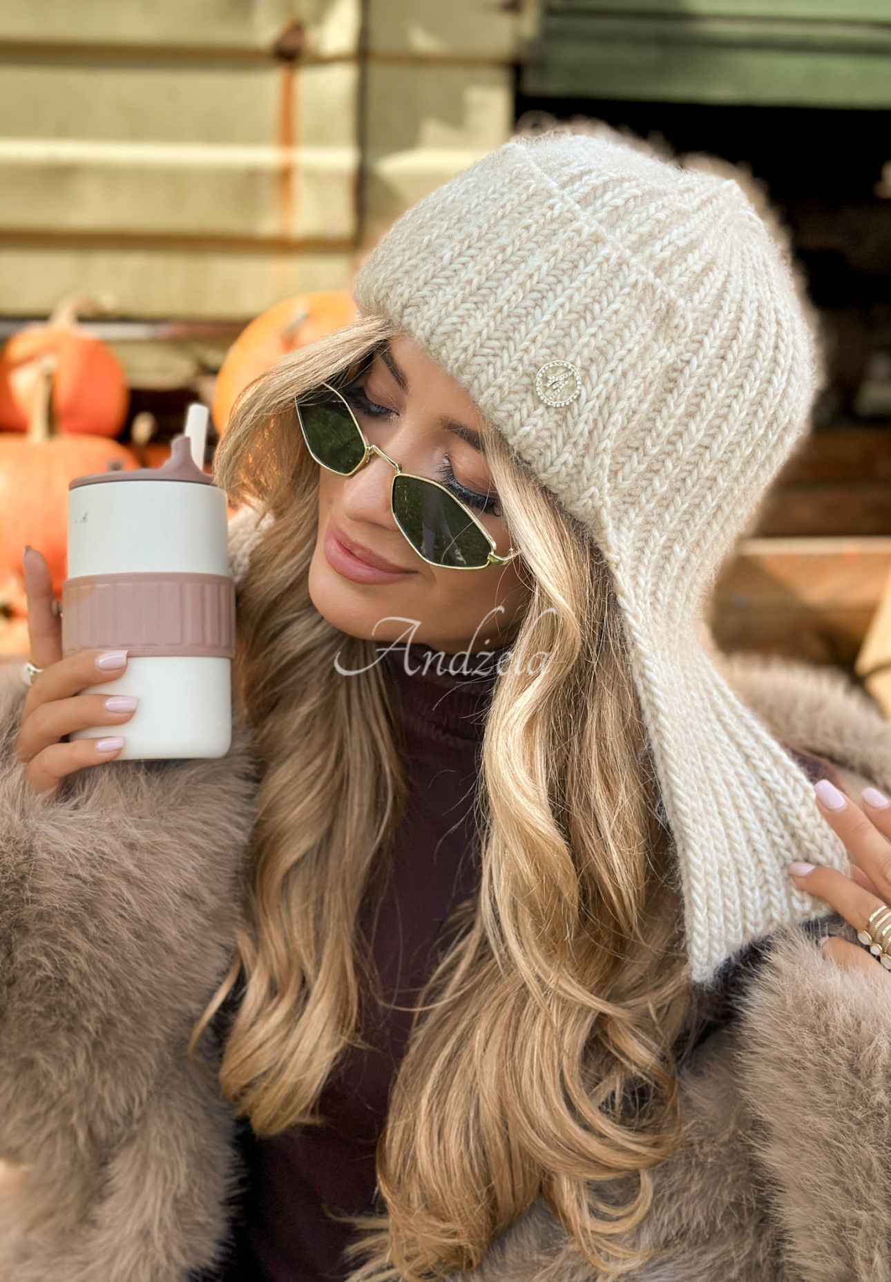 Fliegermütze First Frost Beige