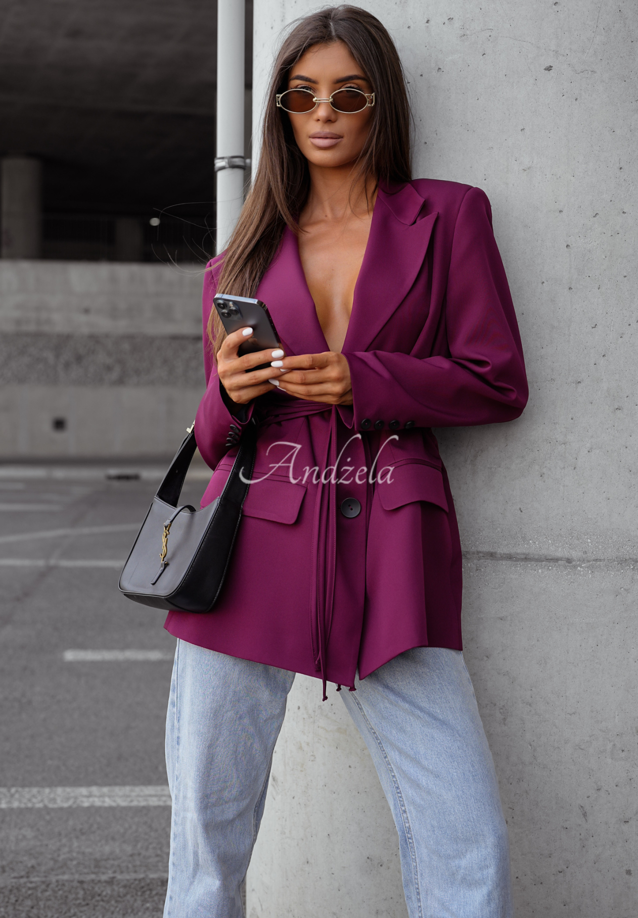 Blazer mit Schnürung She Believed It  Burgunderrot