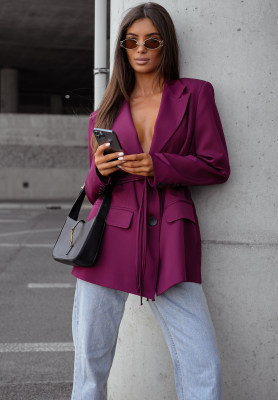 Blazer mit Schnürung She Believed It  Burgunderrot