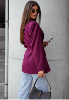 Blazer z wiązaniem She Believed It Burgunderrot