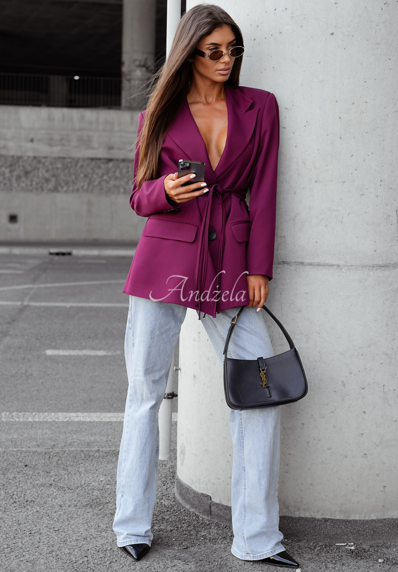 Blazer mit Schnürung She Believed It  Burgunderrot