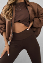 Leggings I Am Ready Now Schokoladenbraun