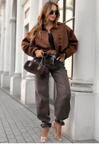 Jacke bomberka Give Me Truth Schokoladenbraun