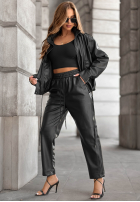 Skórzany Set Jacke i Hose Choosing Myself Schwarz