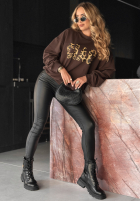 Sweatshirt z nadrukiem Ciao Bella Schokoladenbraun