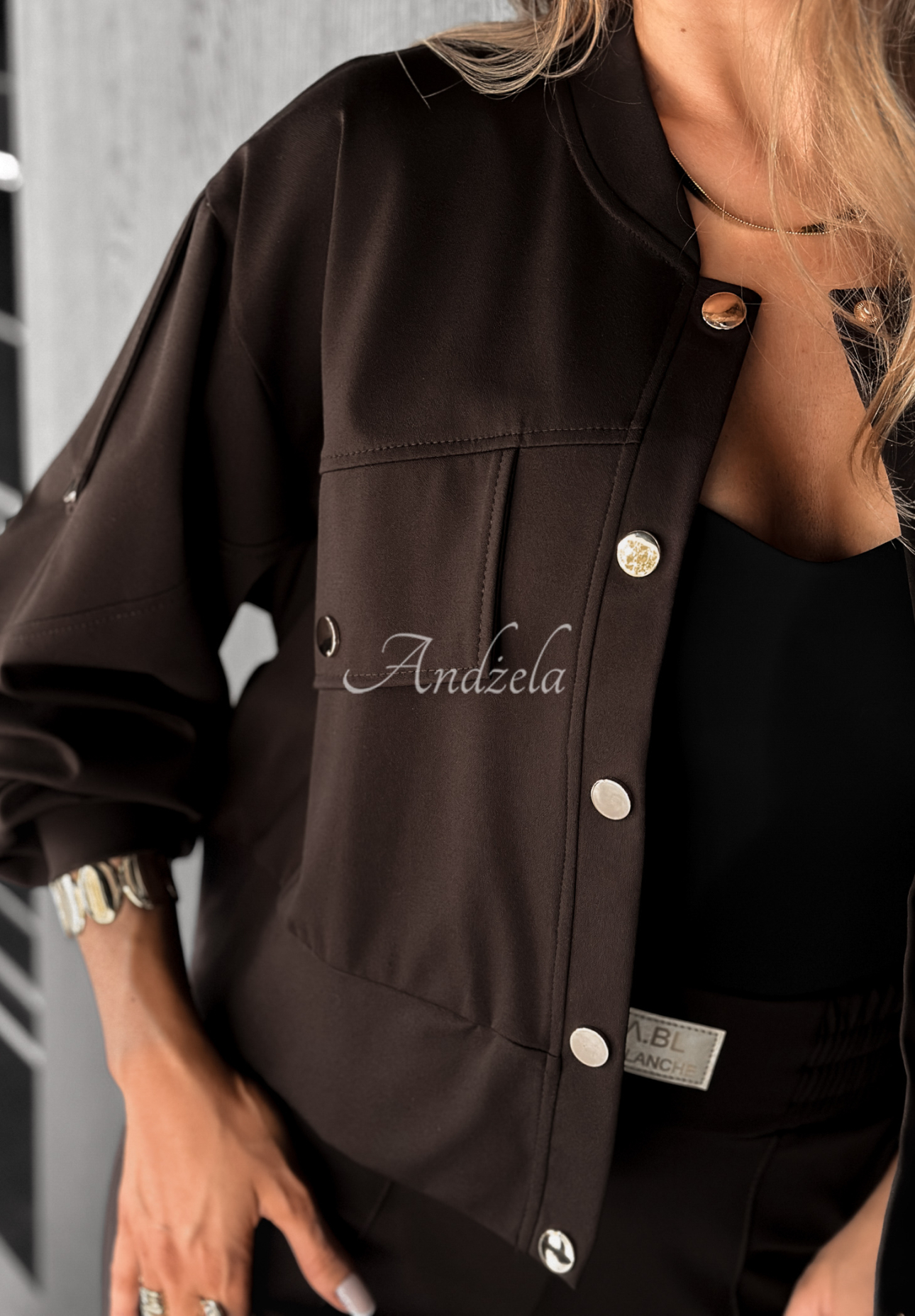 Viskosejacke Real Success Schokoladenbraun