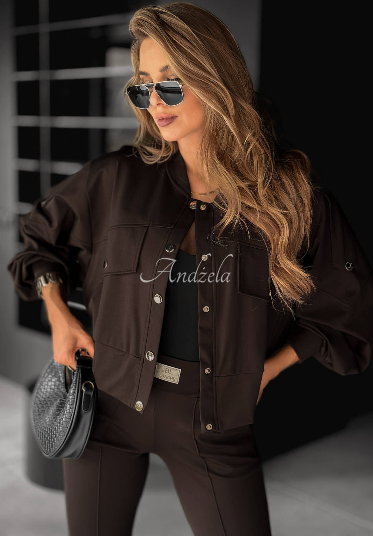Viskosejacke Real Success Schokoladenbraun